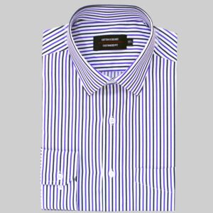 Purple & Black Light Lining Dress Cotton Shirt