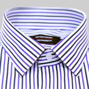 Purple & Black Light Lining Dress Cotton Shirt